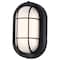 Nuvo LED Small Oval Bulk Head Fixture, Black Finish with White Glass 62/1389 - alternate 2